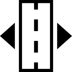 Rectangle With Broken Line In The Middle And Two Arrows Pointing To Sides Line Art Svg Vector, Free Vectors File